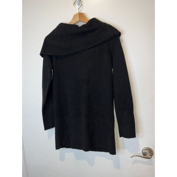 NWT White House Black Market Cowl Neck Tunic Sweater Black Size Medium - Picture 7 of 12
